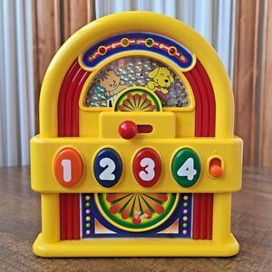 Megcos 1155 Radio Jukebox Peek A Babe Lights Music Spinning Play Toy Baby Vtg
